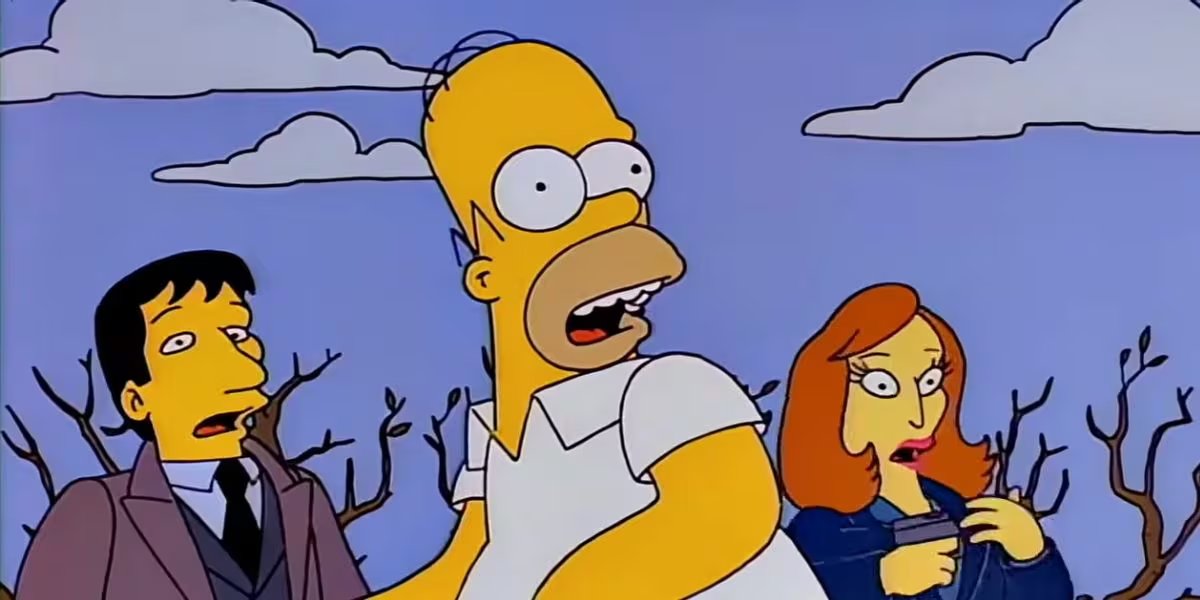 Mulder y Scully fueron parte de uno de los cameos más recordados dentro de Los Simpson (Captura/YouTube)