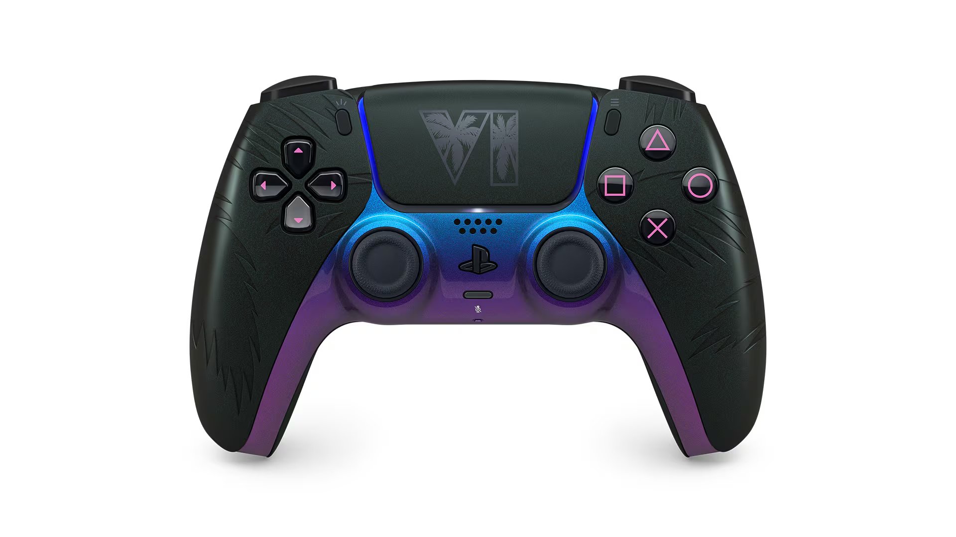 PlayStation vinculó el diseño de los nuevos DualSense con la estética de Vice City, escenario central de Grand Theft Auto VI en PS5. (PlayStation)