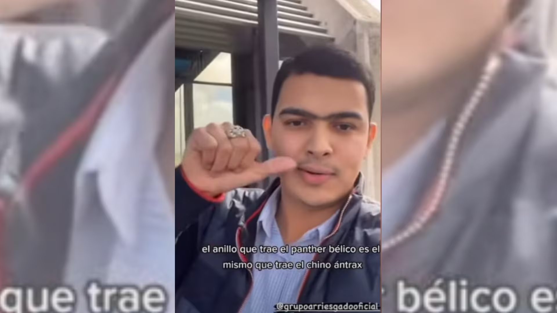 Panter Bélico con anillo de Los Ántrax (YouTube DJ Roliz)