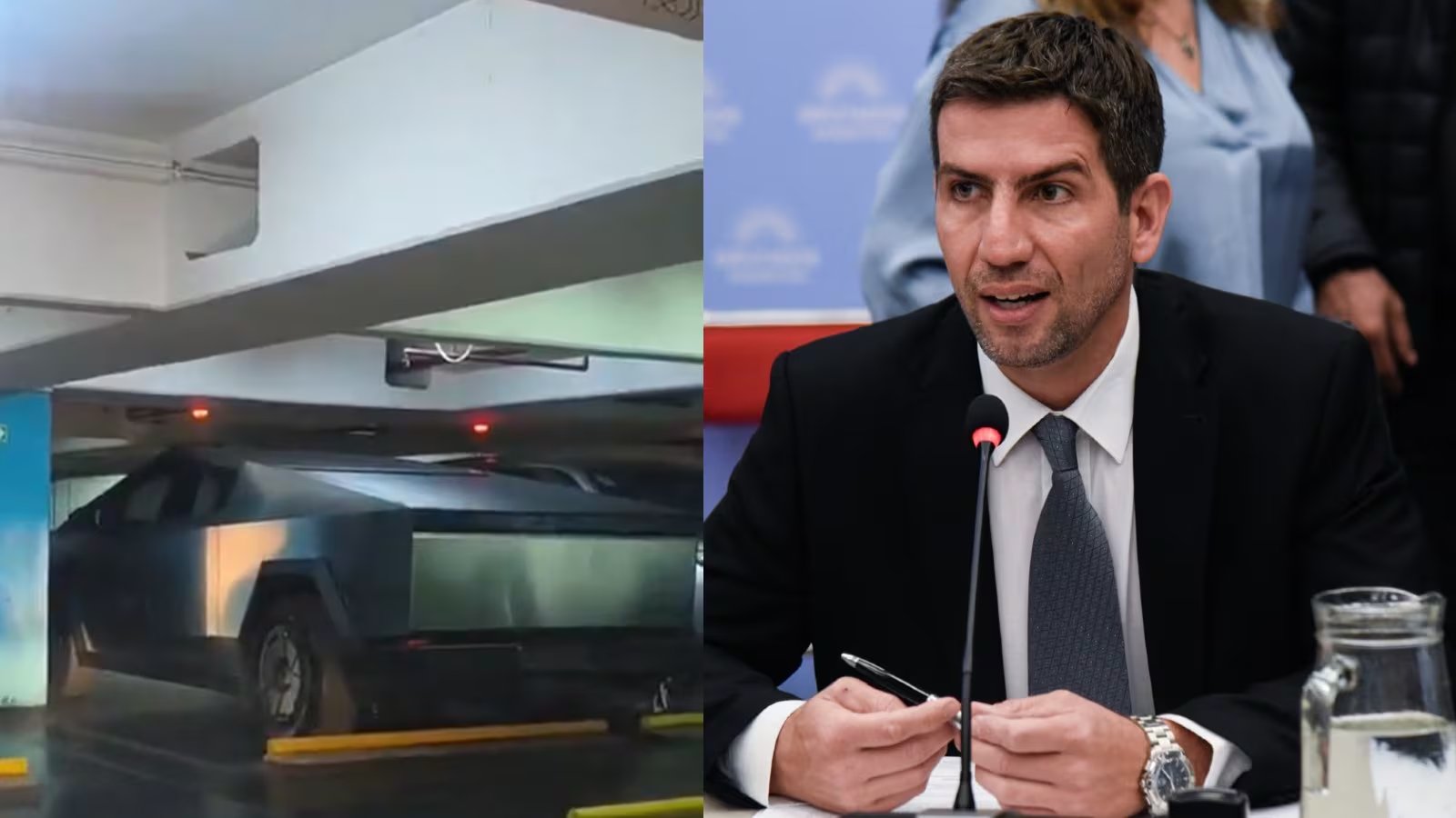 El diputado Manuel Quintar, de La Libertad Avanza, compró una Cybertruck y generó polémica.