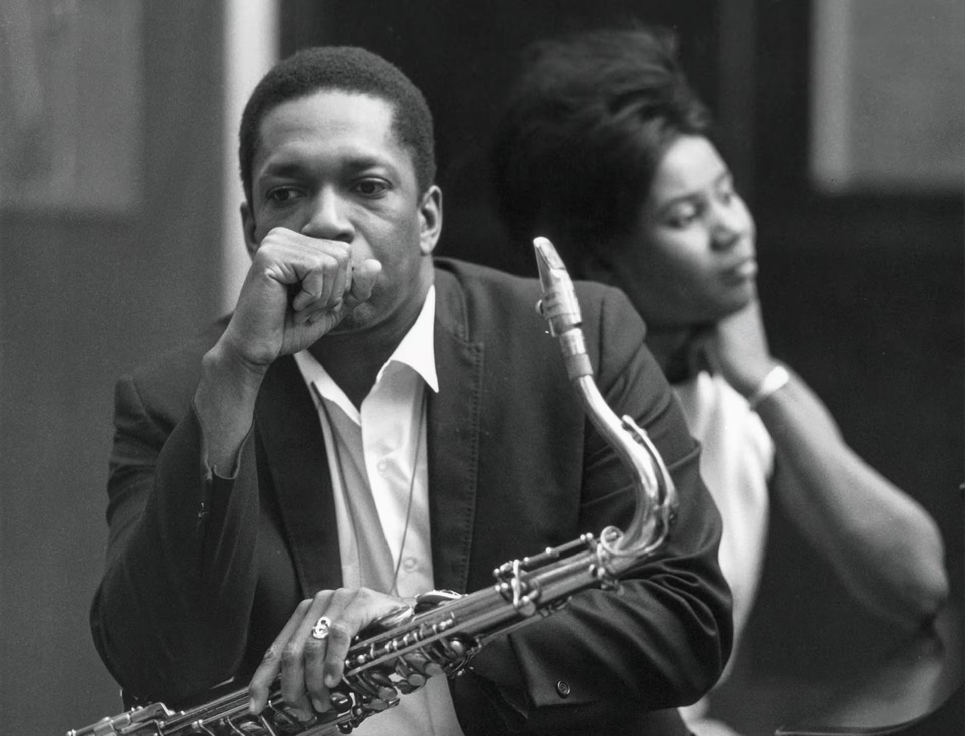 John Coltrane y se segunda esposa, Alice (Chuck Stewart)