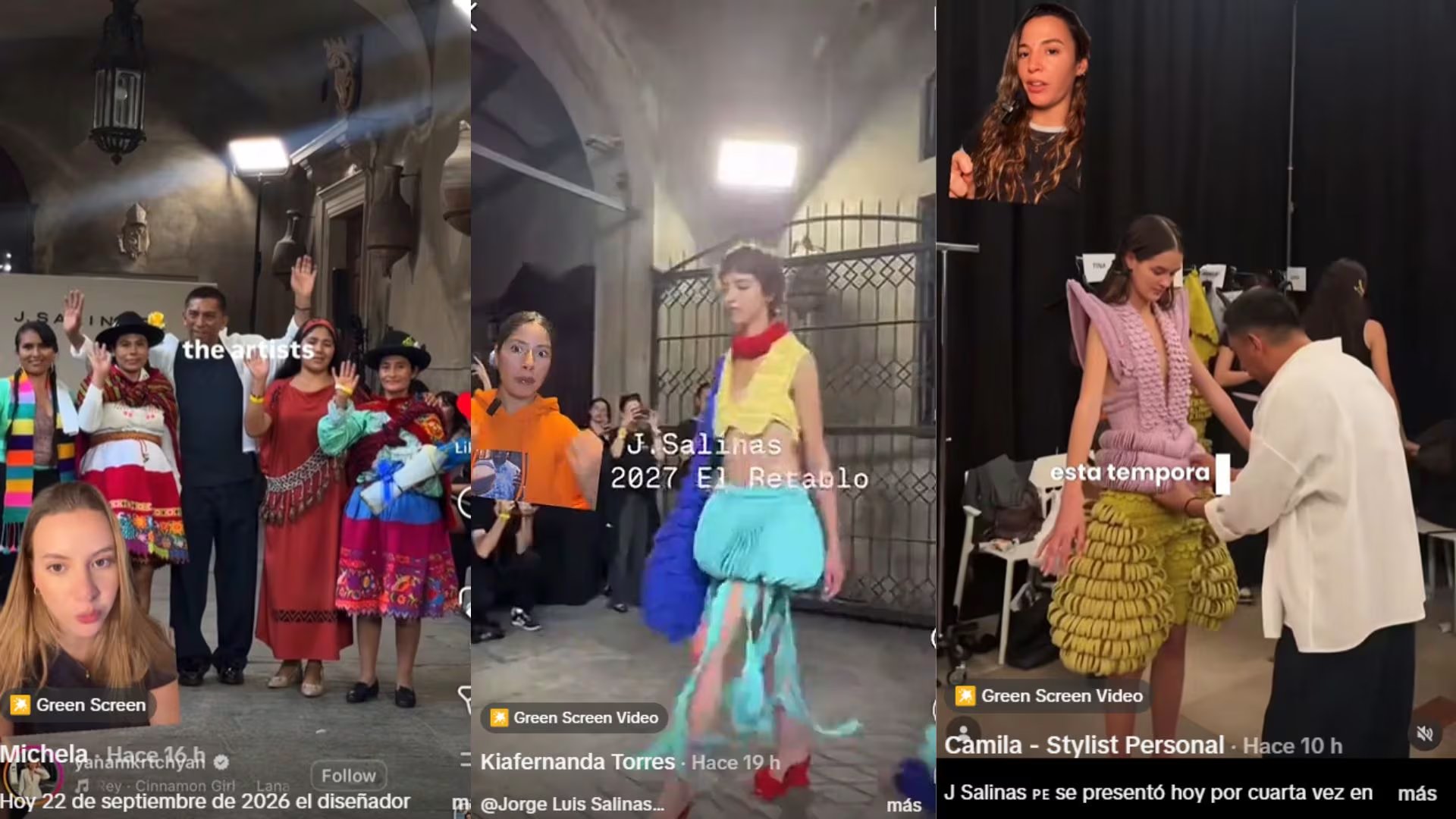 Varias publicaciones en redes sociales comentan el desfile del diseñador peruano Jorge Luis Salinas en la Semana de la Moda de Milán.