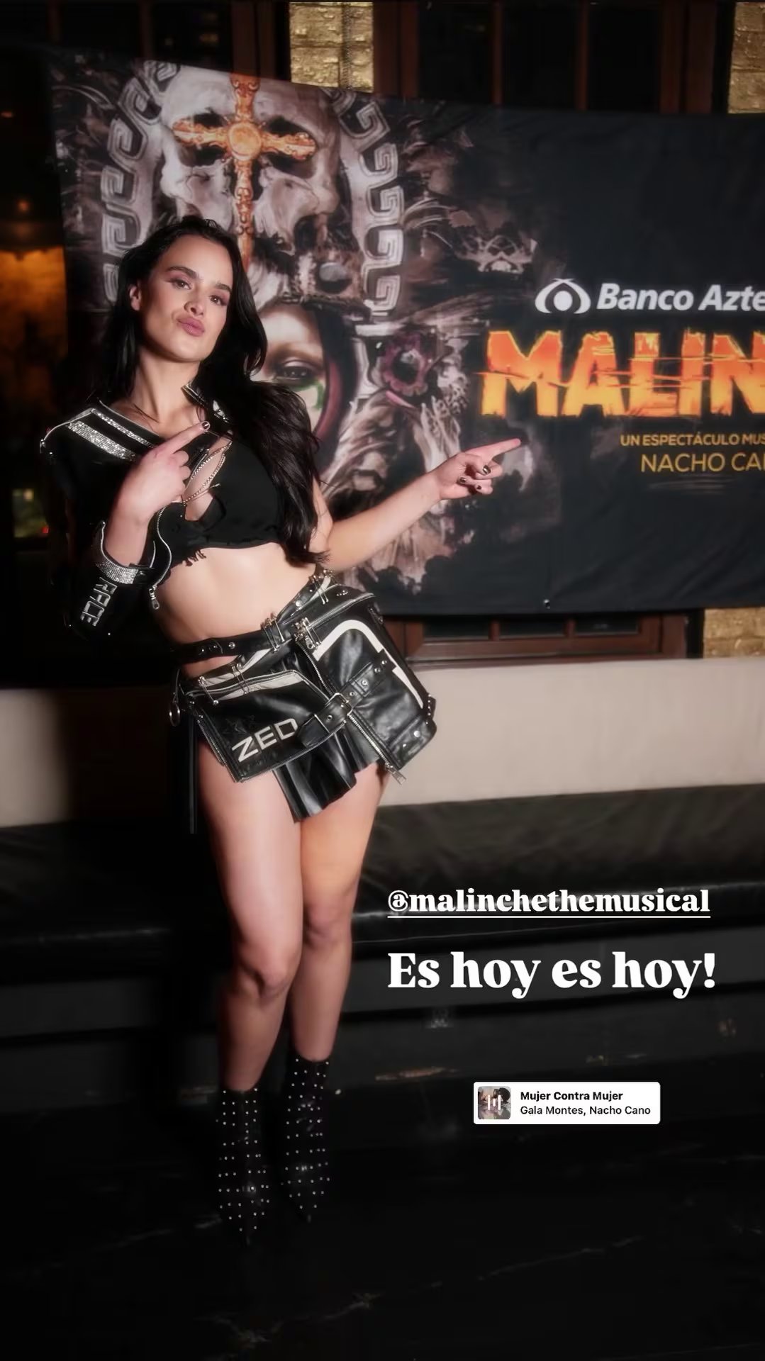 La actriz también señaló una diferencia de trato respecto a los cambios de calendario del estreno. Según su versión, el productor modificó la fecha de Malinche en varias ocasiones sin que ella pusiera objeciones, pero a ella no se le permitió la misma flexibilidad cuando necesitó reacomodar su participación (Instagram/@galamontes)