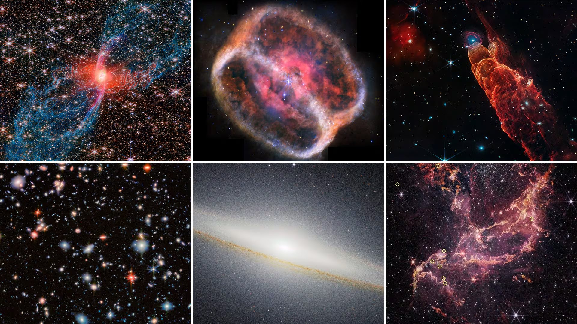Los datos del Webb identificaron tres estados meteorológicos recurrentes, con regiones cálidas de nubes finas y zonas frías de capas. densas (NASA)
