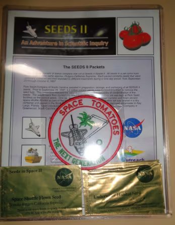 El proyecto SEEDS entregó 132000 kits a escuelas de Estados Unidos, con semillas espaciales y lote de control guardados en la Tierra (NASA)

