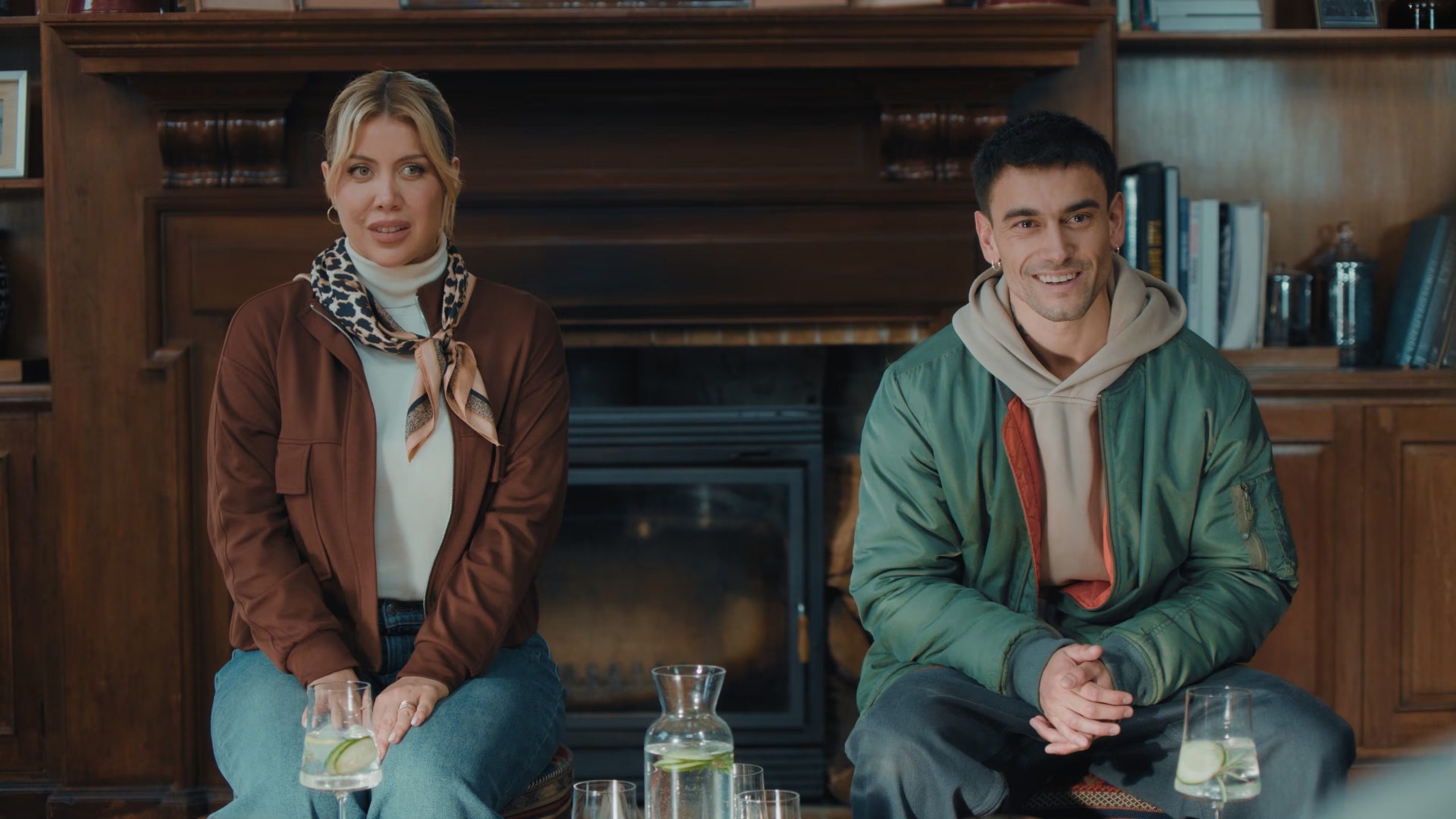 Wanda Nara y Agustín Bernasconi, la pareja de la película 