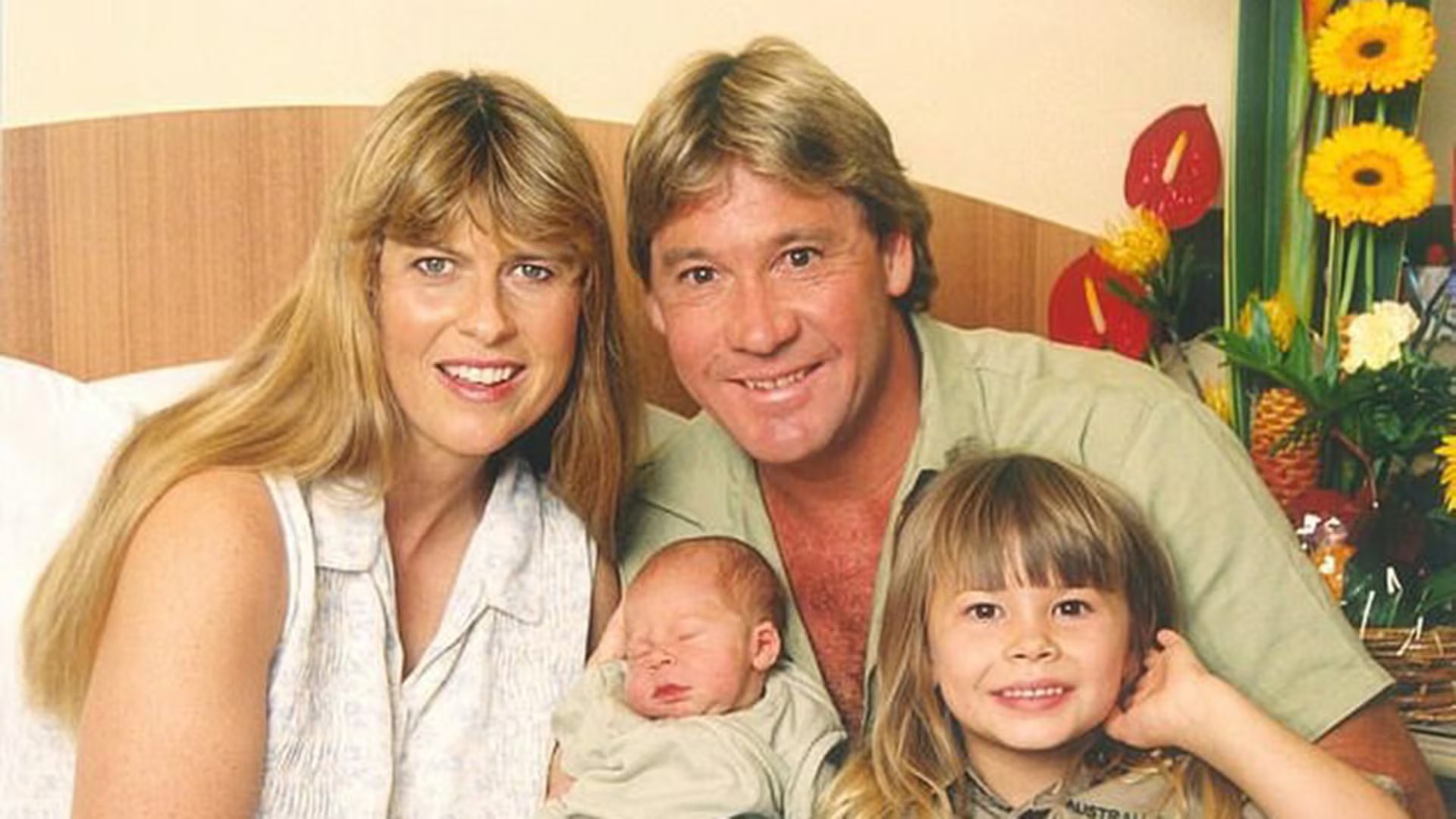 Steve Irwin junto a su esposa y dos de sus hijos (Instagram)