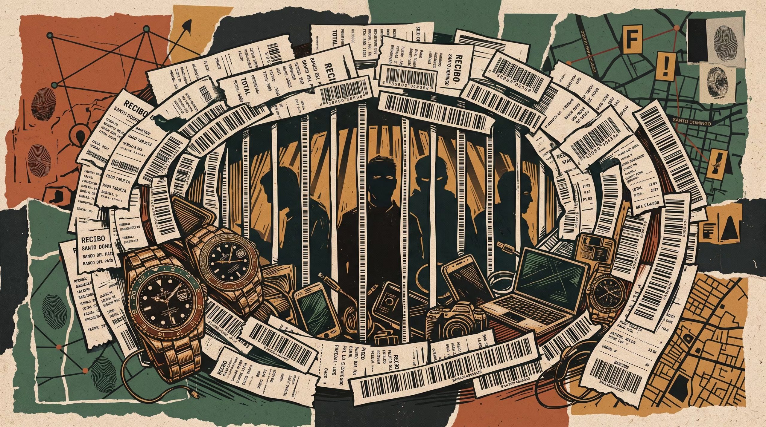 El rastreo de recibos de compra y transacciones bancarias permite detener a una banda dedicada al robo de objetos de lujo en Santo Domingo. (Imagen Ilustrativa Infobae)