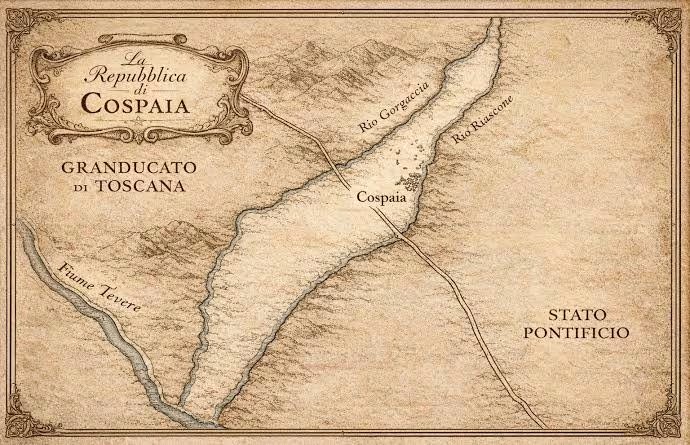 Cospaia prosperó como enclave de libre comercio porque no pagaba impuestos ni aranceles al Papa ni al Gran Duque de Toscana