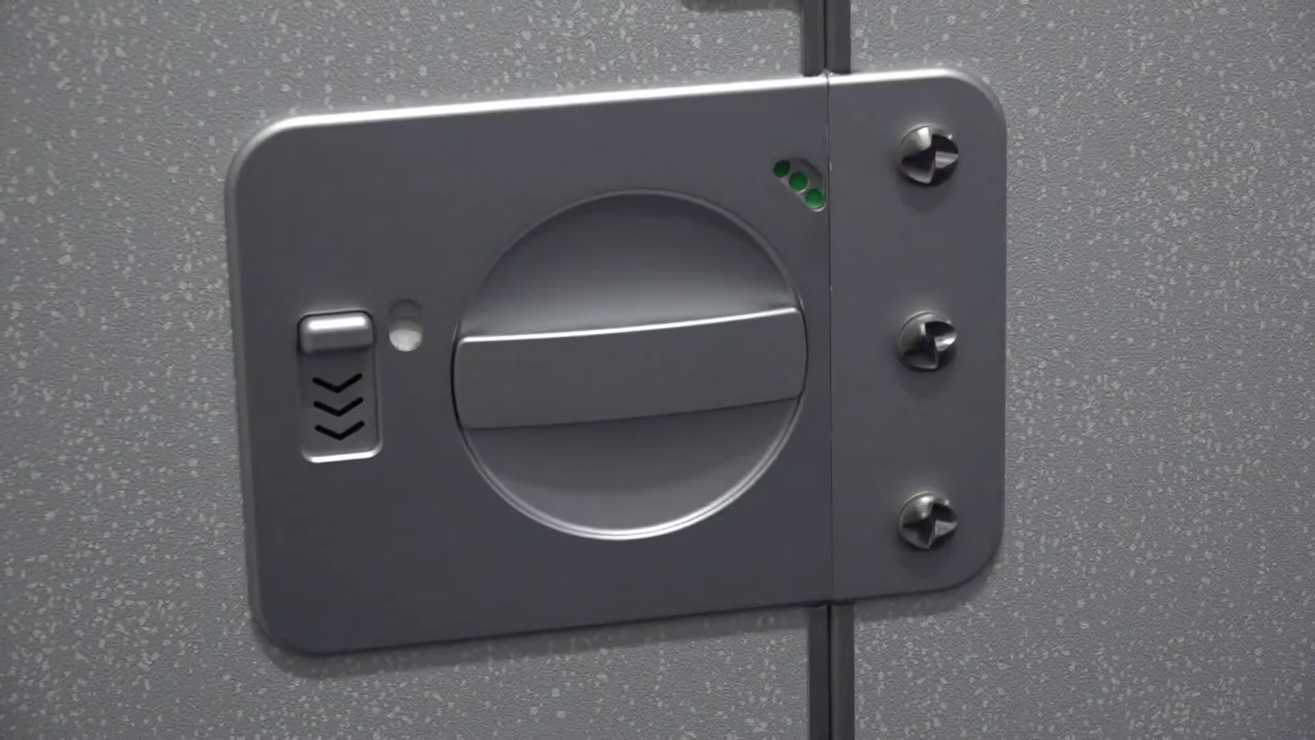 La barrera secundaria se bloquea cuando se abre la puerta de la cabina para impedir el acceso de pasajeros al área de los pilotos (Caputra de video: CBS News).