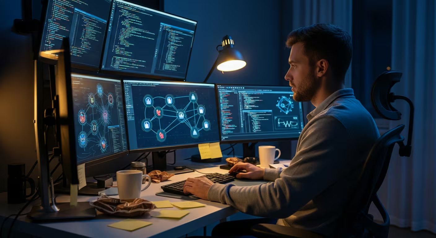 Los agentes de programación ganan terreno sobre todo en grandes compañías y sectores como tecnología, salud, servicios profesionales y energía, donde crece la decisión de desarrollar software internamente (Imagen Ilustrativa Infobae)