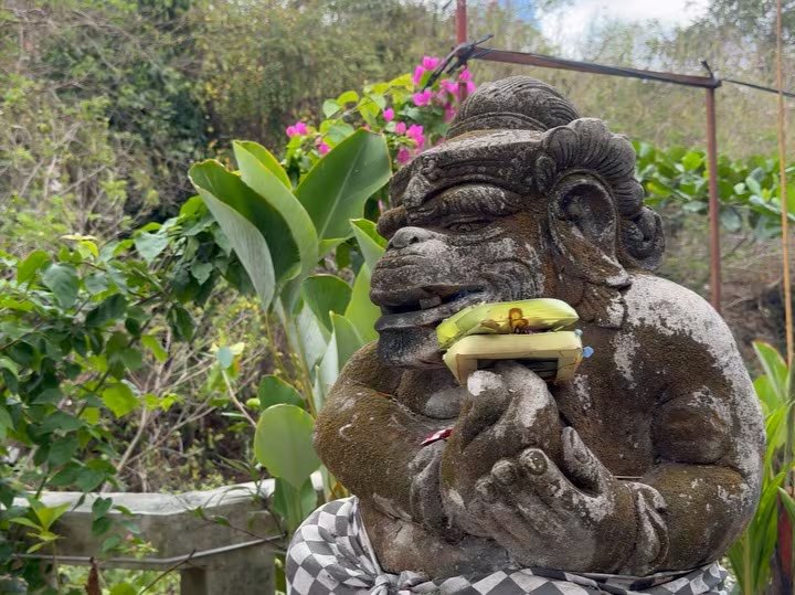 Las visitas a los templos en Bali fueron una parte importante de las vacaciones familiares