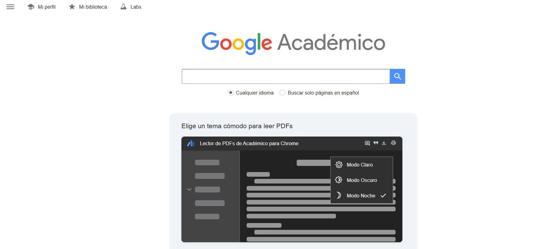 Google Académico es un buscador gratuito de Google especializado en literatura científica y académica.
(Captura Google)