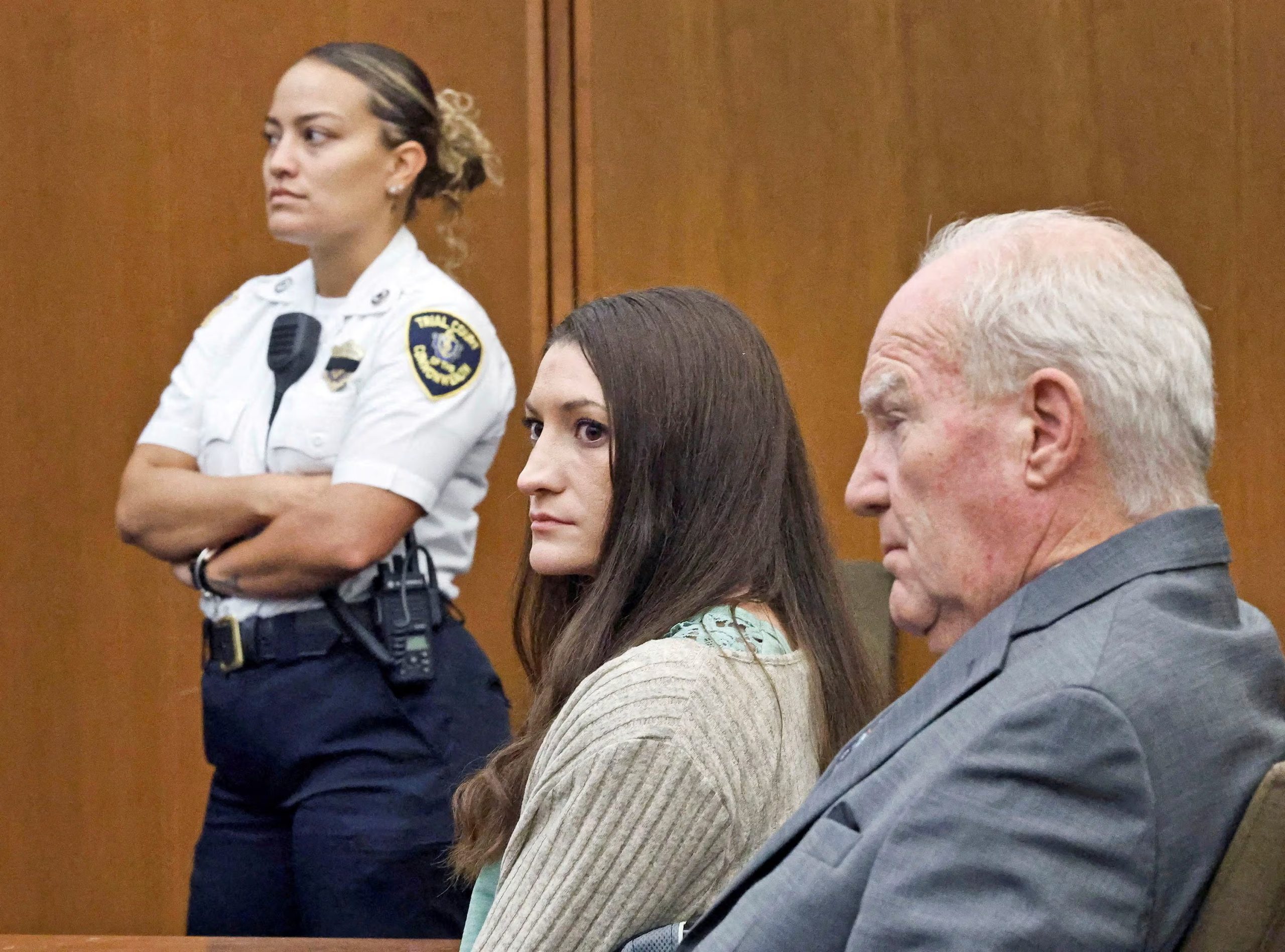 FILE PHOTO: Lindsay Clancy looks at jurors as Judge Sullivan asks them to start deliberations in the triple murder trial of the Duxbury mother in Plymouth Superior Court, in Plymouth, Massachusetts, U.S., September 3, 2026. Greg Derr/The Patriot Ledger/Pool via REUTERS/File Photo