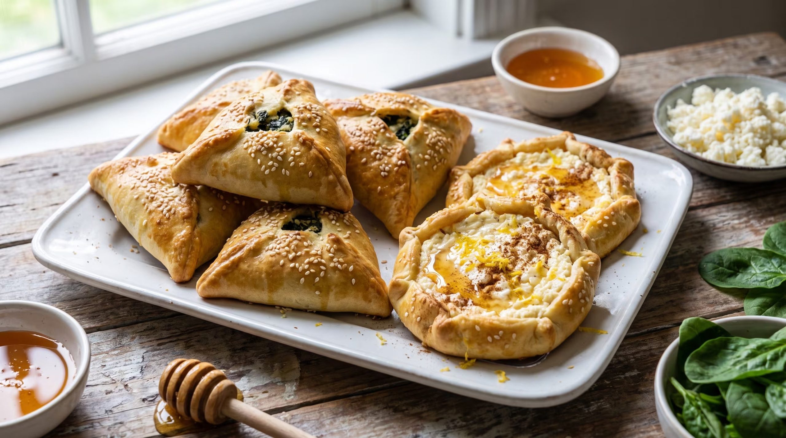 La kalitsounia de Creta es una empanada tradicional griega de formato pequeño, con relleno de queso fresco y versiones dulces o saladas. (Imagen Ilustrativa Infobae)