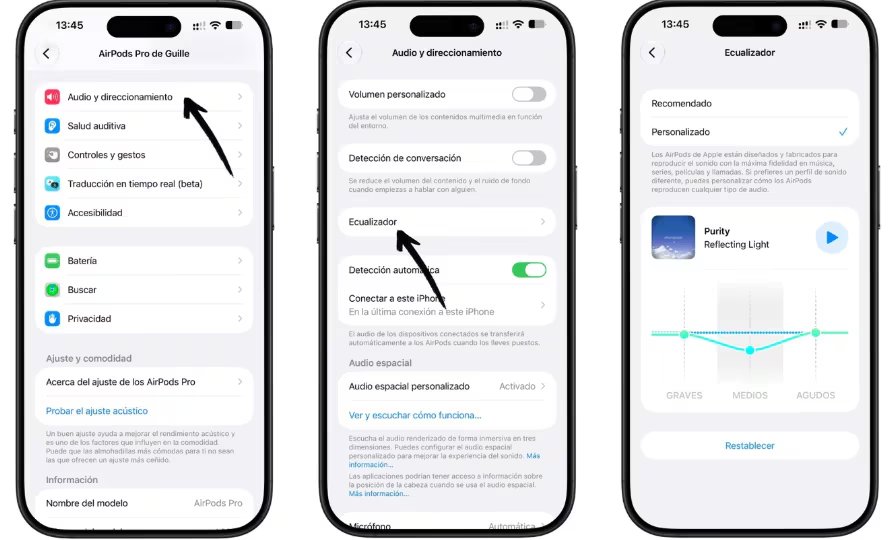 Llega el ecualizador a los AirPods. (Applesfera)