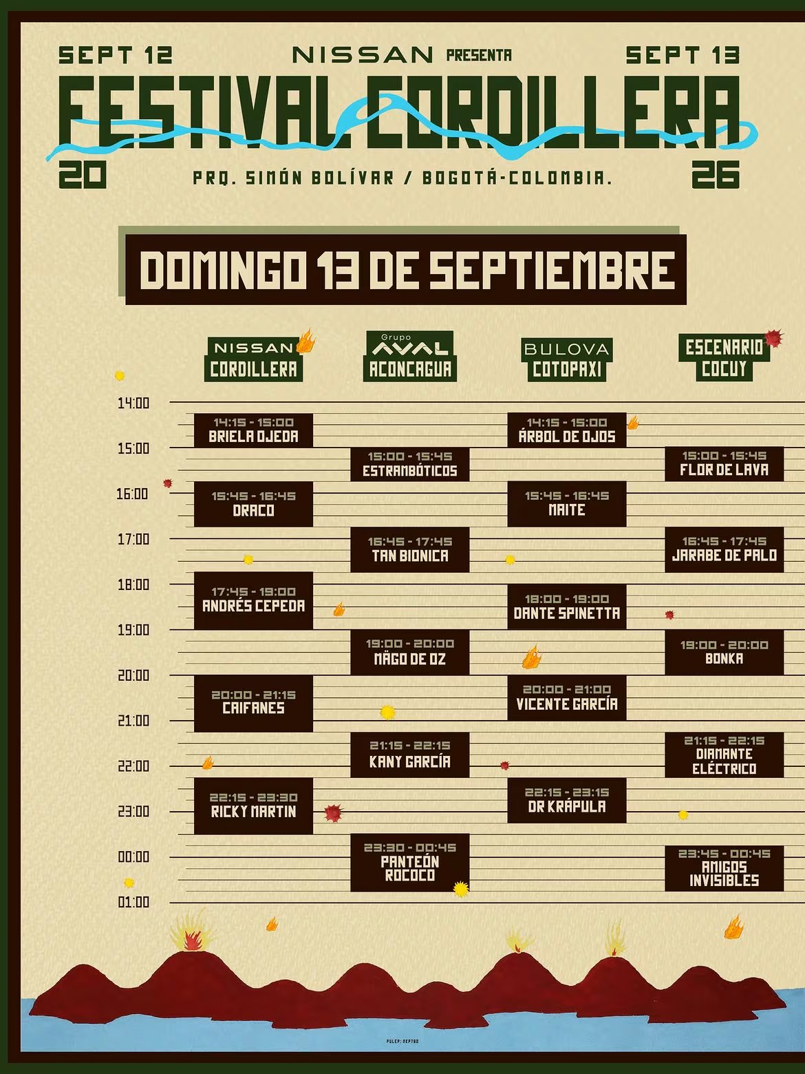 Los Amigos Invisibles se presentarán a partir de las 11:45 p. m. en el escenario Cocuy - crédito @cordillerafestival/Instagram