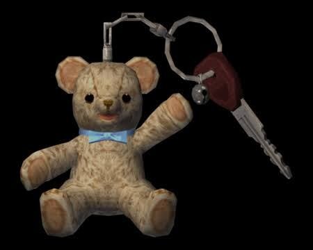 El llavero con forma de oso de peluche es asociado con Ada Wong y Leon.