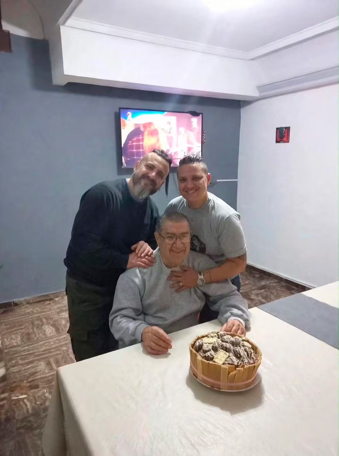 Un momento familiar con sus hijos.