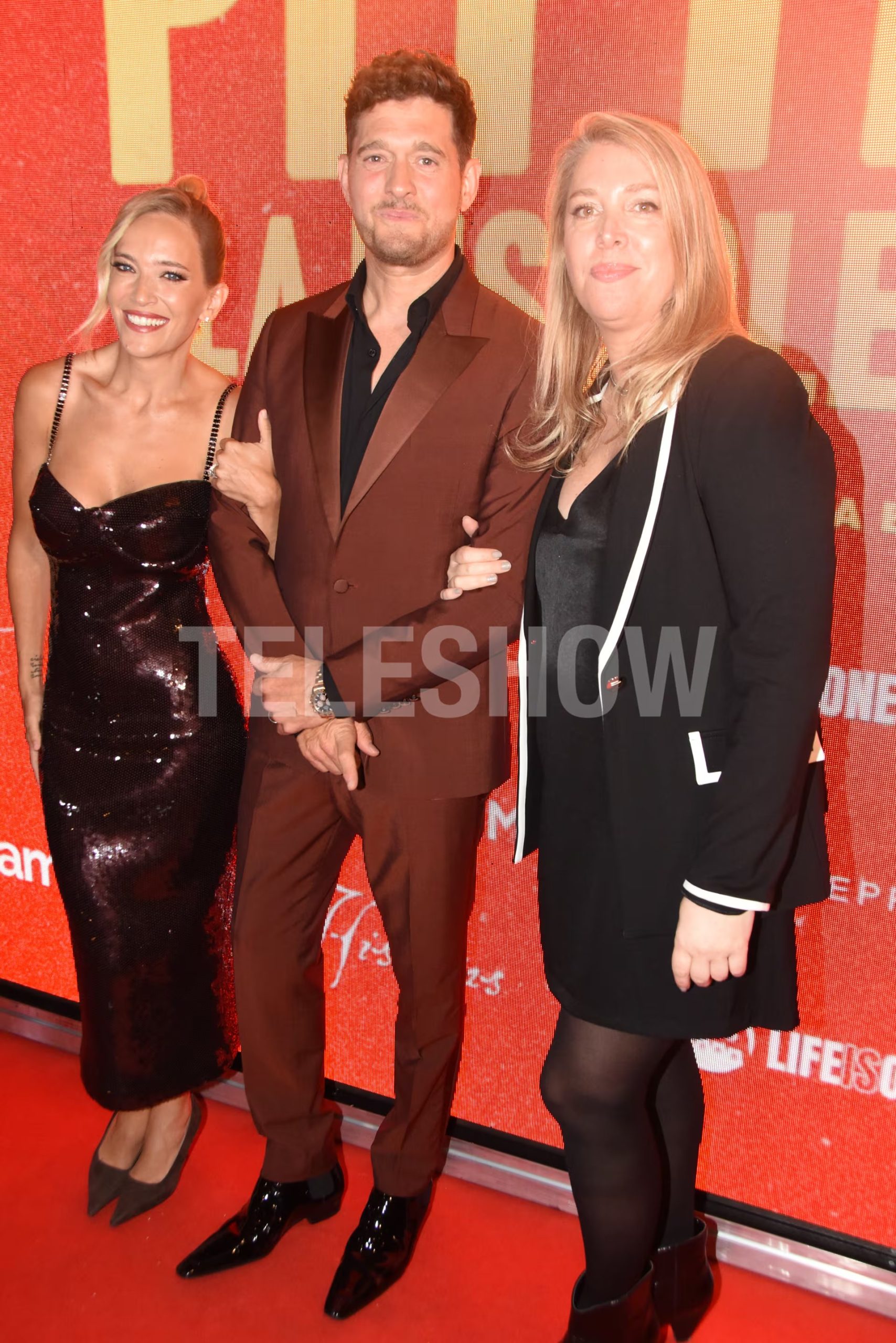 Luisana Lopilato, Michael Bublé y Lucía Puenzo, la directora de Pepita, la pistolera