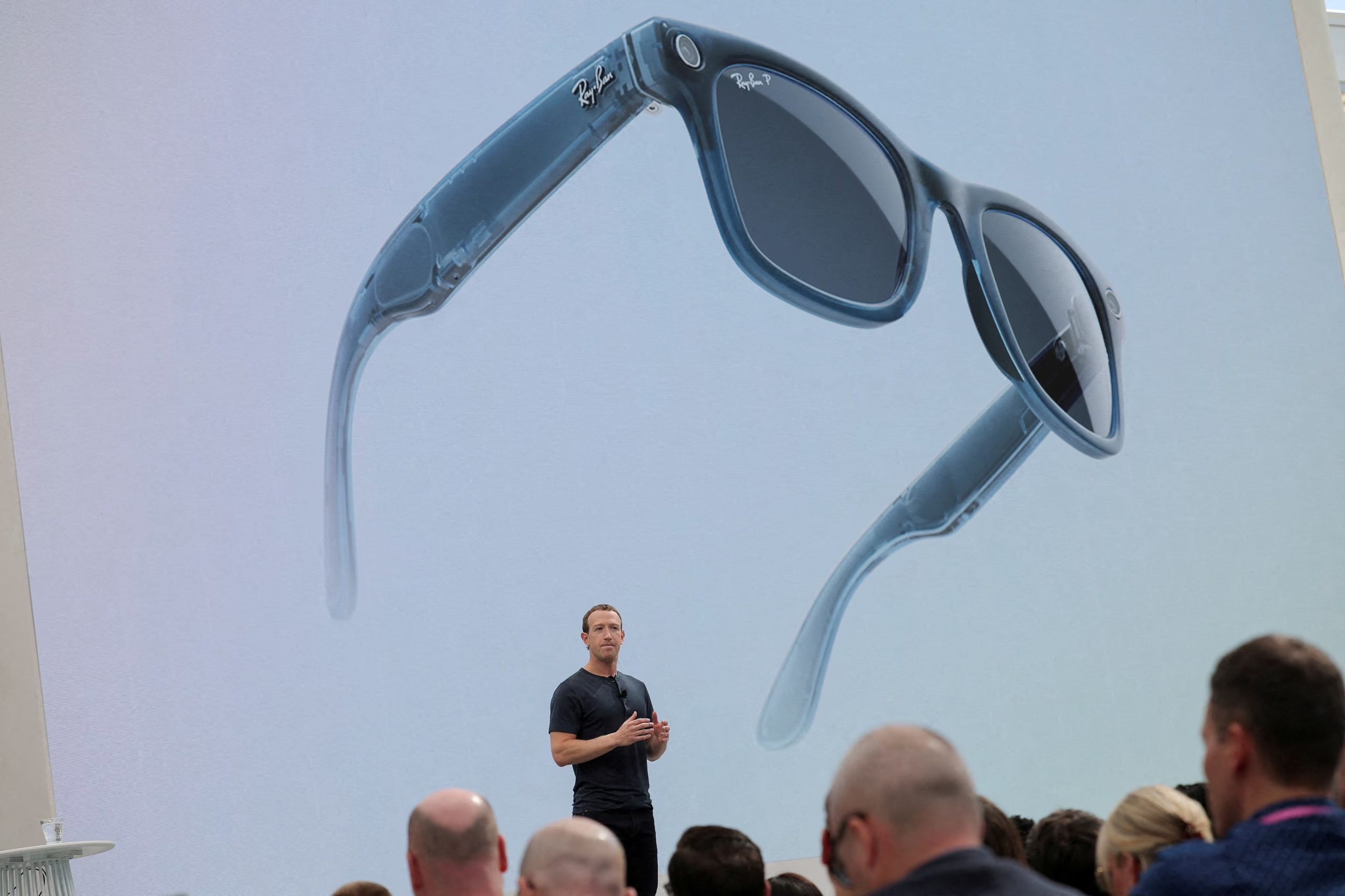 Mark Zuckerberg presentó sus nuevos modelos de gafas inteligentes durante el Meta Connect 2026. REUTERS/Carlos Barria/File Photo