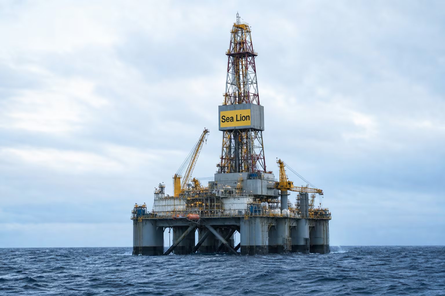 La plataforma petrolera Sea Lion opera en las aguas del océano Atlántico cerca del archipiélago de las islas Malvinas. (Imagen Ilustrativa Infobae)