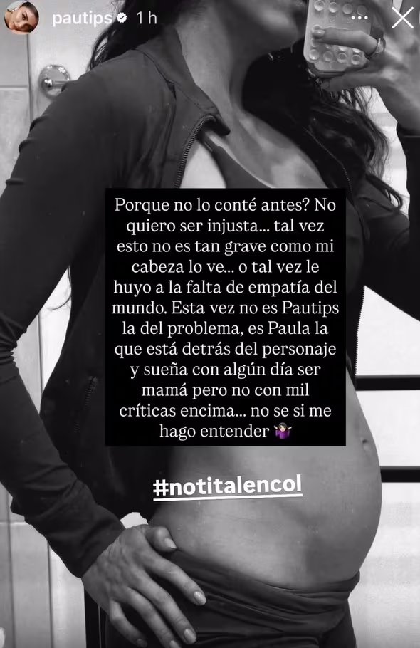 Pautips inició un tratamiento hormonal y retomó terapia por TCA con el deseo de ser madre - crédito @pautips / Instagram