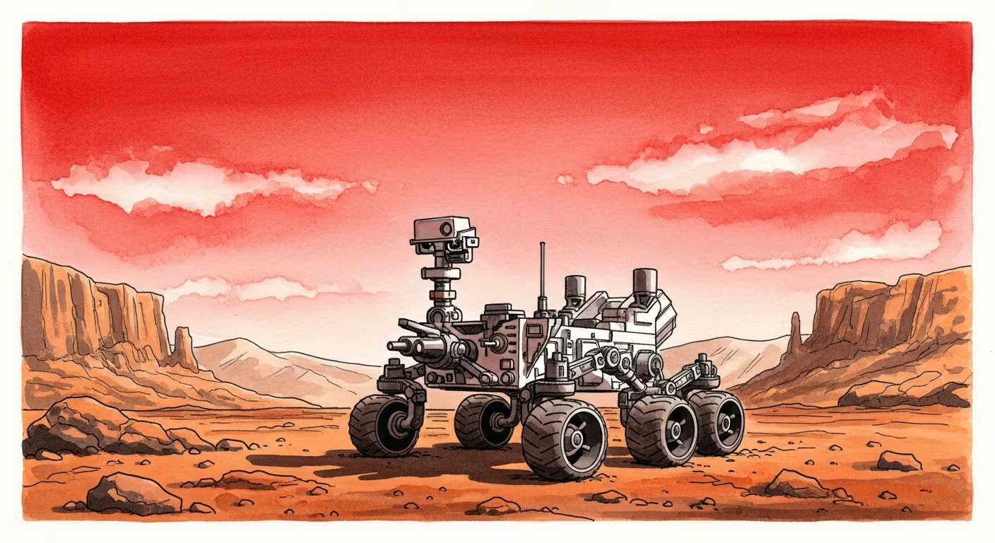 Un campo de pequeños polígonos en Aeolis Mons alteró el plan de Curiosity y obligó al equipo a redefinir imágenes, mediciones químicas y la ruta del rover. (Imagen Ilustrativa Infobae)