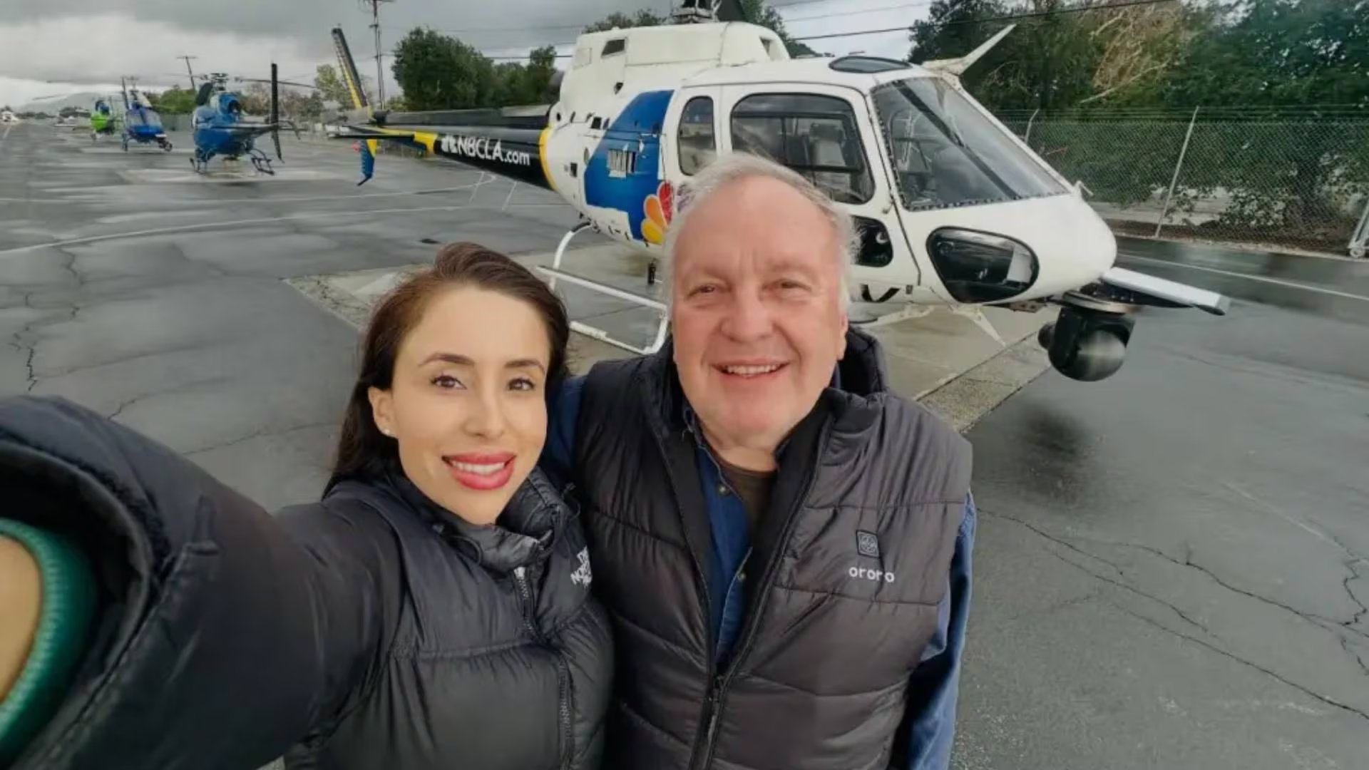 Entre las víctimas del accidente de helicóptero en Los Ángeles estaban la periodista aérea Eliana Moreno y el piloto George Marciniw, ambos empleados de Angel City Air. (George Marciniw / Facebook)