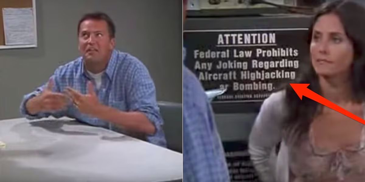 Friends modificó un episodio ya producido de la octava temporada donde Chandler hacía bromas sobre bombas en un aeropuerto (Imagen Ilustrativa Infobae)
