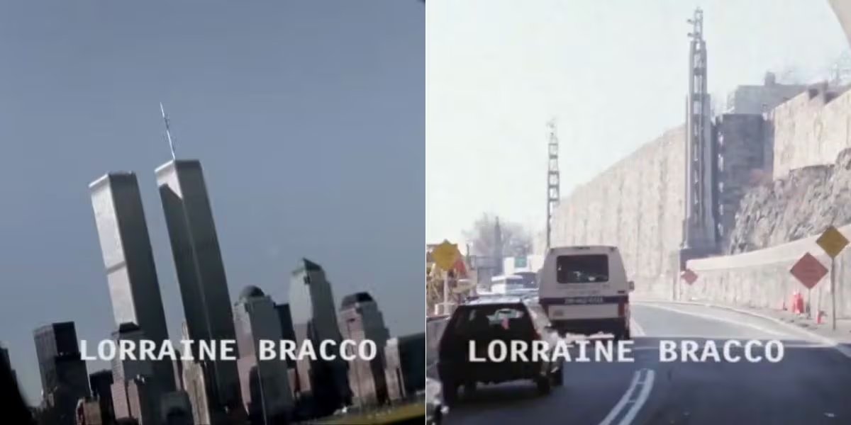 Los créditos iniciales de las primeras temporadas de Los Soprano mostraban a las Torres Gemelas en el espejo retrovisor del auto de Tony Soprano; en la cuarta temporada estos fueron eliminados (Imagen Ilustrativa Infobae)