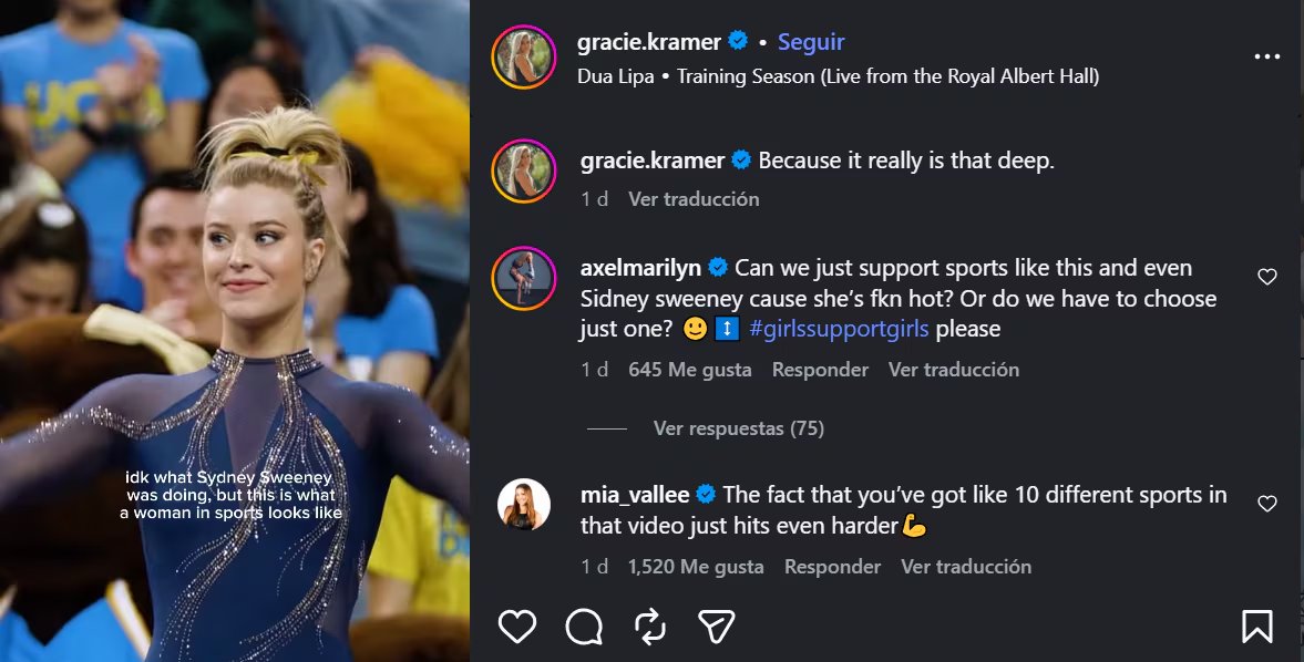 La gimnasta Gracie Kramer también se sumó a las denucias contra la publicidad, asegurando que