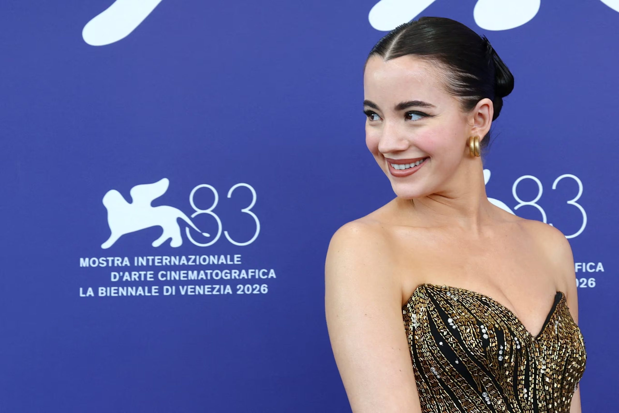 Ashley St. Clair, expareja con quien tiene un hijo, que aparece en la película (REUTERS/Yves Herman)