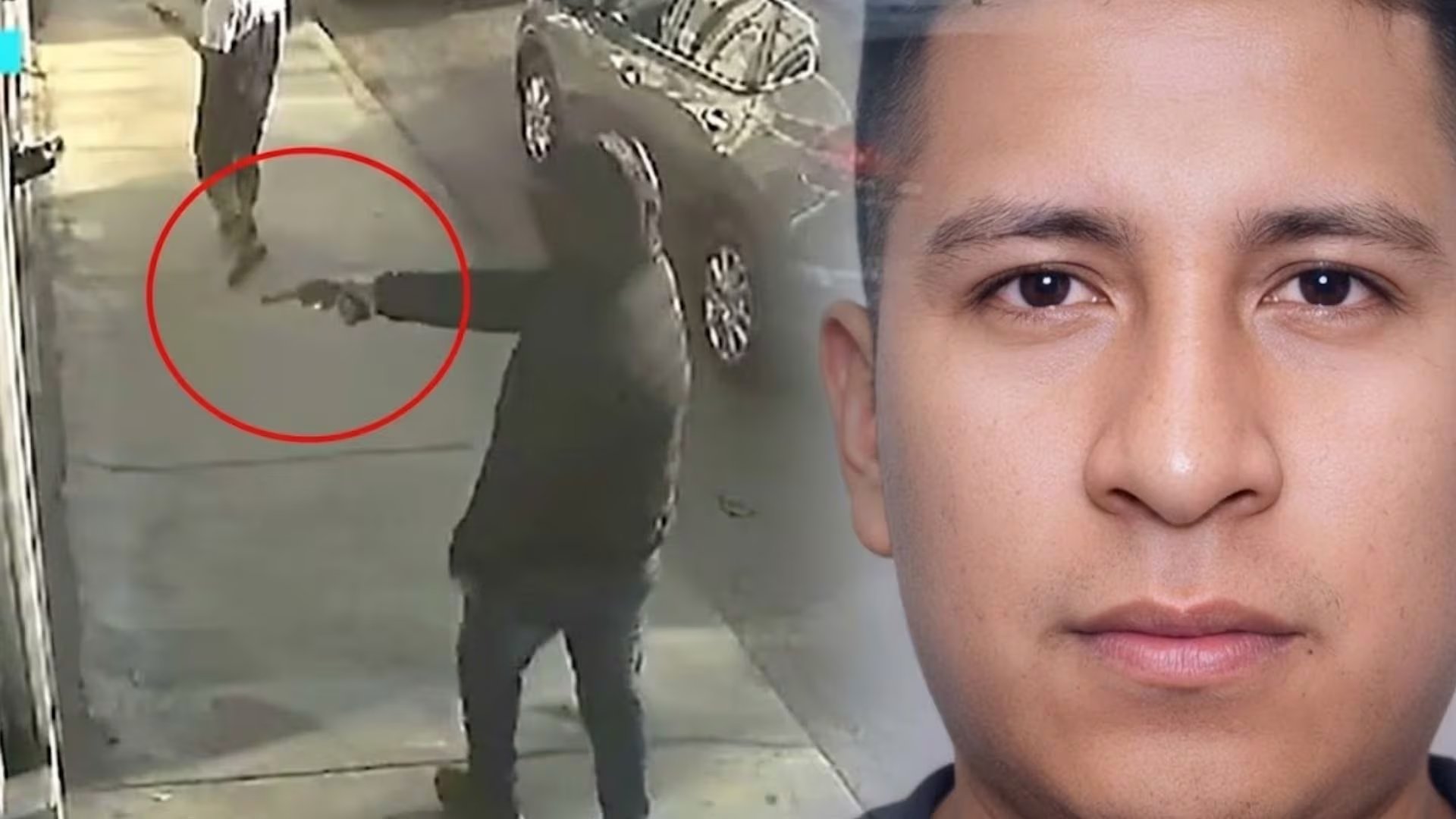 Jolín Bazán Derrama, señalado como líder de la organización criminal La Jauría, aparece junto a la captura de un ataque armado registrado por cámaras de seguridad en Trujillo. (ATV)