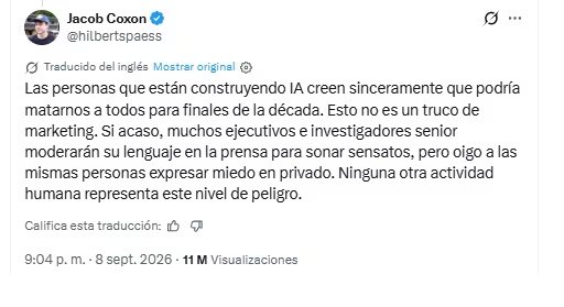 Jacob Coxon, 27 años, pasó tres años en preentrenamiento, la etapa en que un modelo aprende de cantidades masivas de datos, primero en OpenAI y desde julio en Anthropic
