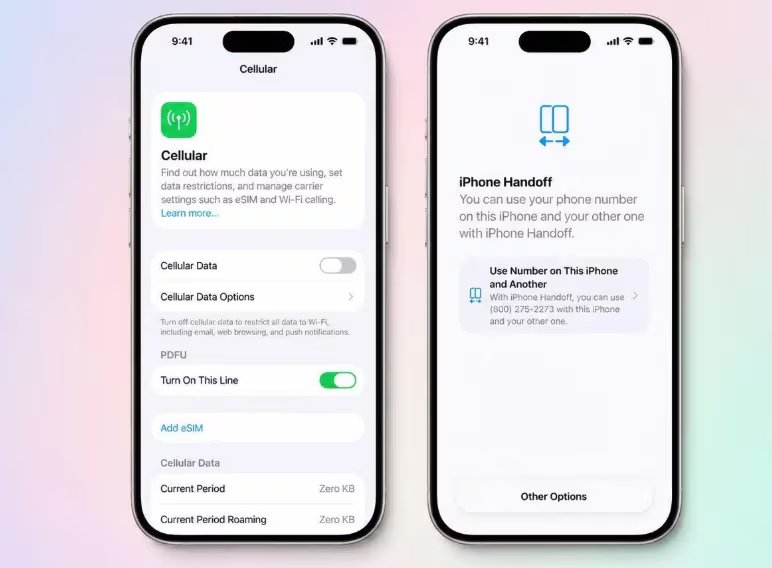 iPhone Handoff es la nueva función que habrá en iOS 27 para que dos iPhone puedan compatir un mismo número.