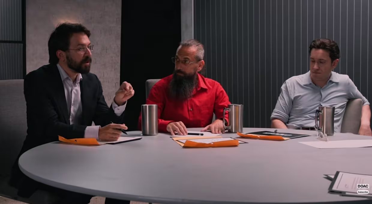 Nate Soares, Roman Yampolsky y Ed Zitron en The Diary of a CEO (Captura video: The Diary Of A CEO)