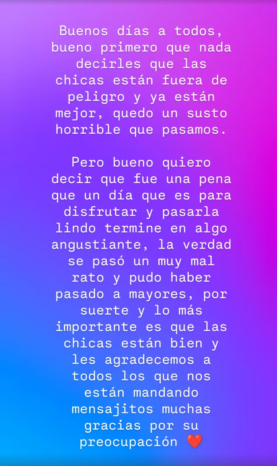 Una de las bailarinas debió recibir puntos de sutura en la cabeza, otra sufrió un esguince y las demás presentaron moretones en distintas partes del cuerpo (Foto: Instagram)