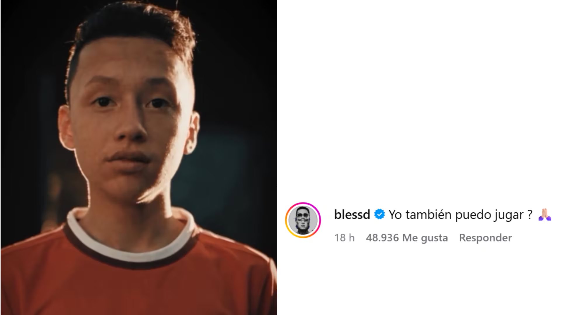 La aparición de Blessd en el video alimentó versiones sobre un posible combate en Stream Fighters 5. “¿Yo también puedo jugar?”, preguntó una representación infantil asociada al cantante al final del anuncio - crédito @blessd / Instagram