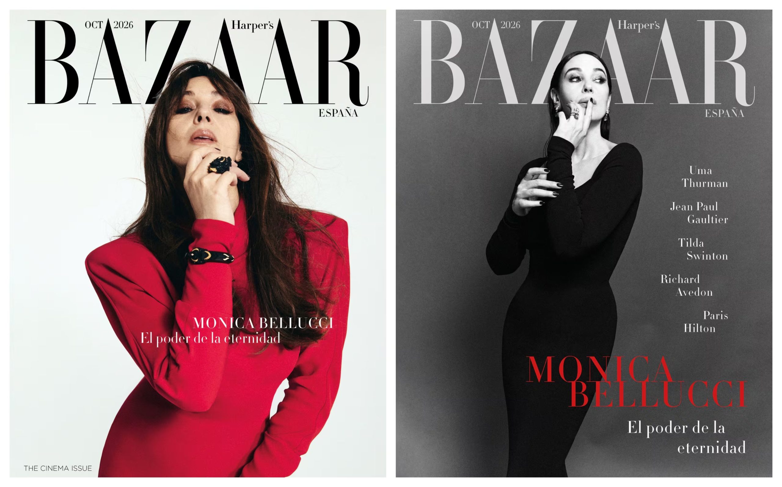 Monica Bellucci protagonizó las dos portadas de octubre de Harper's Bazaar luciendo Valentino y Dolce & Gabbana

(Créditos: Harper's Bazaar) 