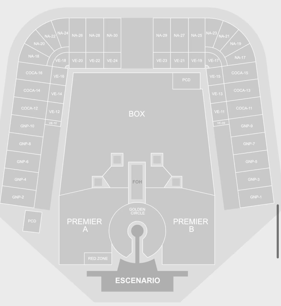 Este es el mapa del Estadio GNP para U2 (redes sociales)