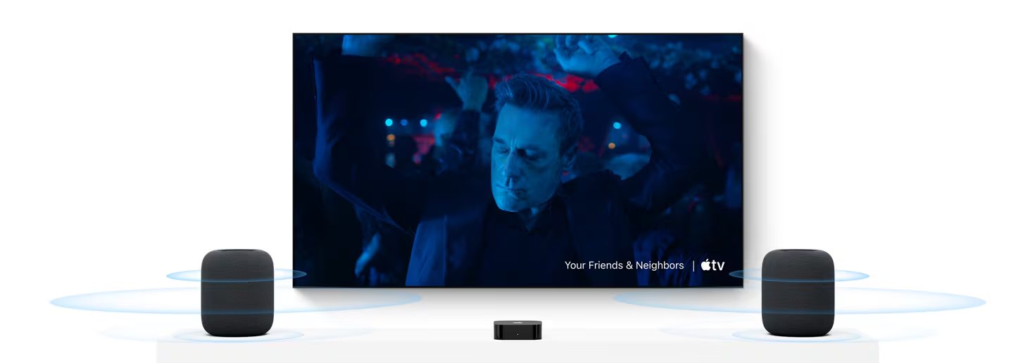 Apple TV 4K será compatible hasta con 4 dispositivos HomePod. (Apple)