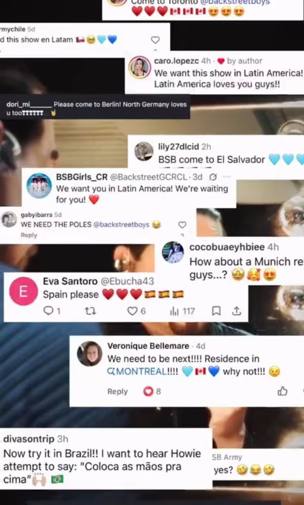 Fans de Backstreet Boys enloquecen y piden una gira por Latinoamérica: “Perú, Brasil, México, Ecuador”. Captura: IG Backstreet Boys.
