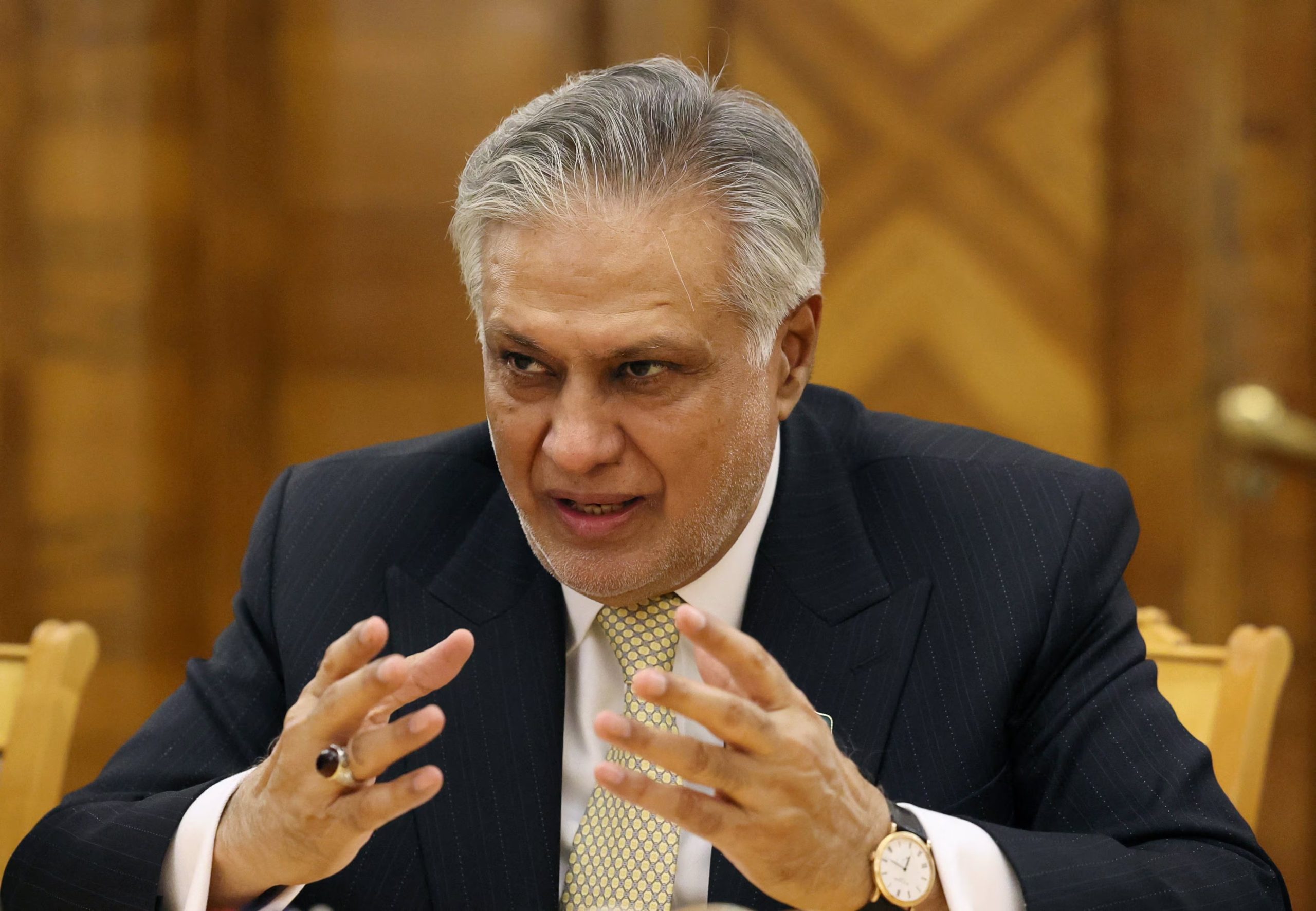 El ministro de Asuntos Exteriores paquistaní, Ishaq Dar (REUTERS)