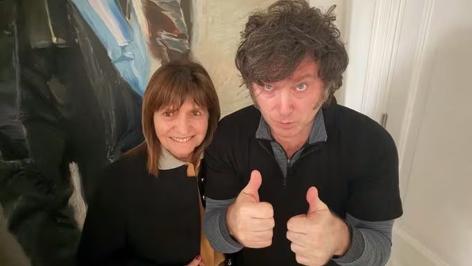 Javier Milei junto a Patricia Bullrich