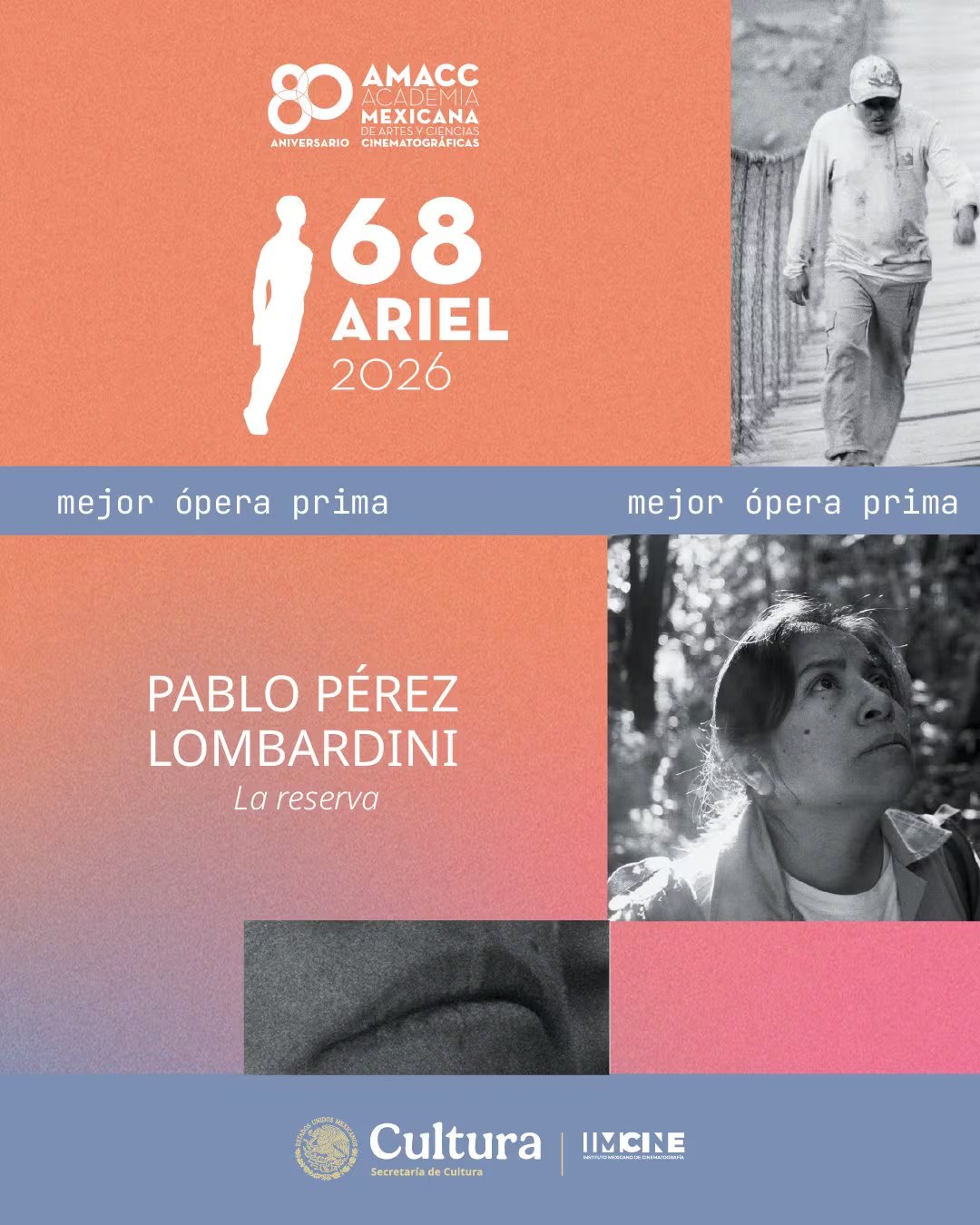Pablo Pérez Lombardini ganó los Premios Ariel a Mejor Ópera Prima y Mejor Dirección por la película La reserva. (X/ @imcine)