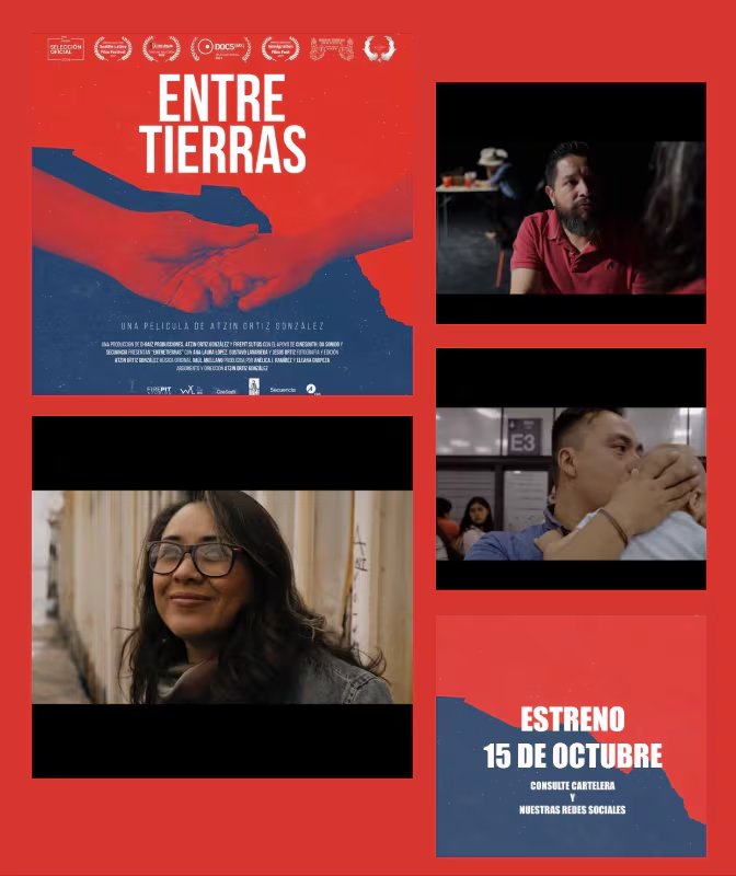 El documental 'Entre tierras' se estrena en salas de cine de México este 15 de octubre de 2026 y sigue las historias de Gustavo Lavariega, Jesús Ortiz y Ana Laura López. (Facebook/ Entre Tierras)