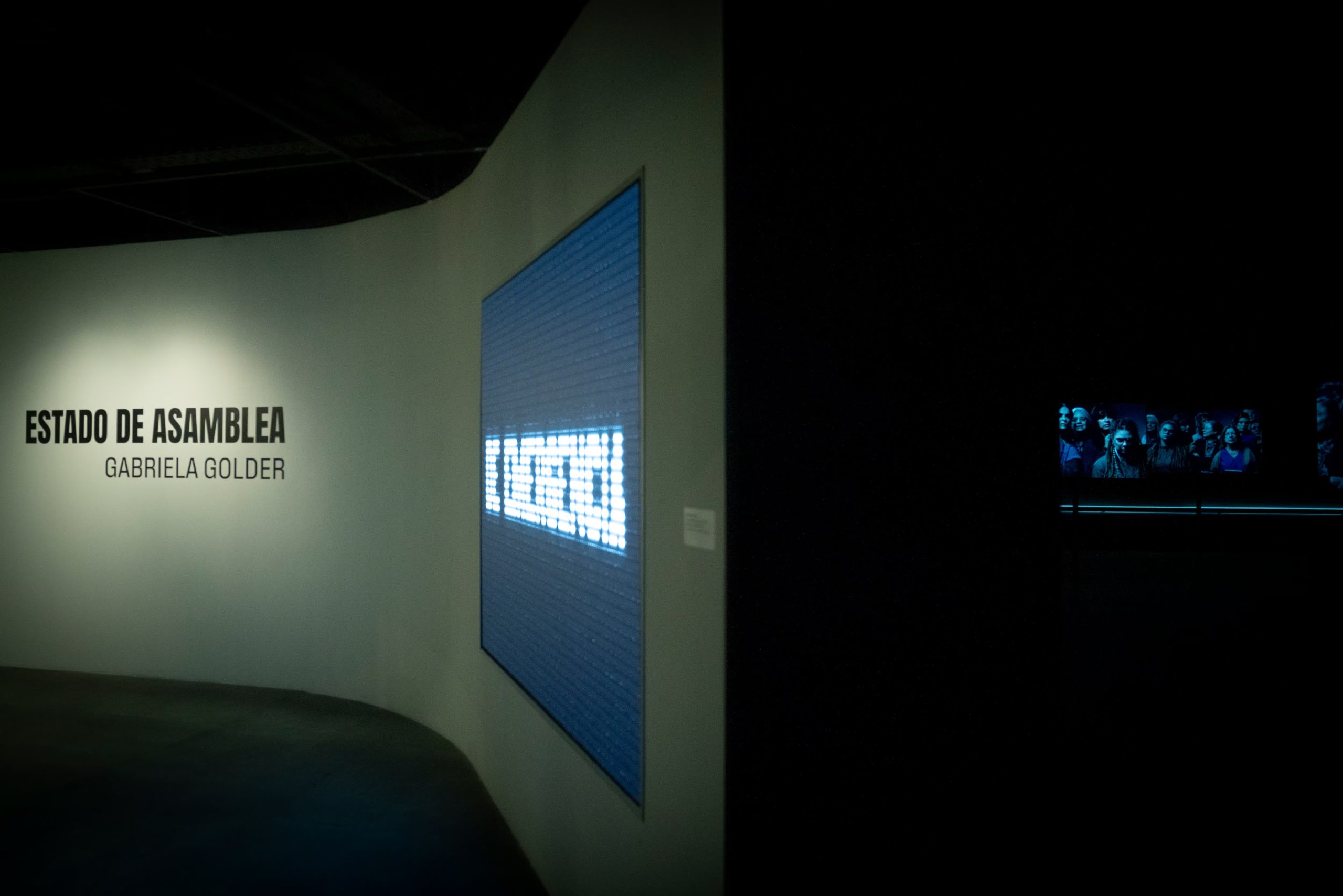 La entrada de la muestra está marcada por 