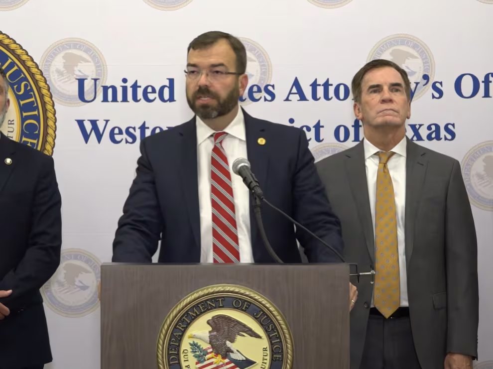 El fiscal federal del Distrito Oeste de Texas lideró la conferencia de prensa tras la sentencia dictada el 20 de octubre de 2026 (United States Attorneys)