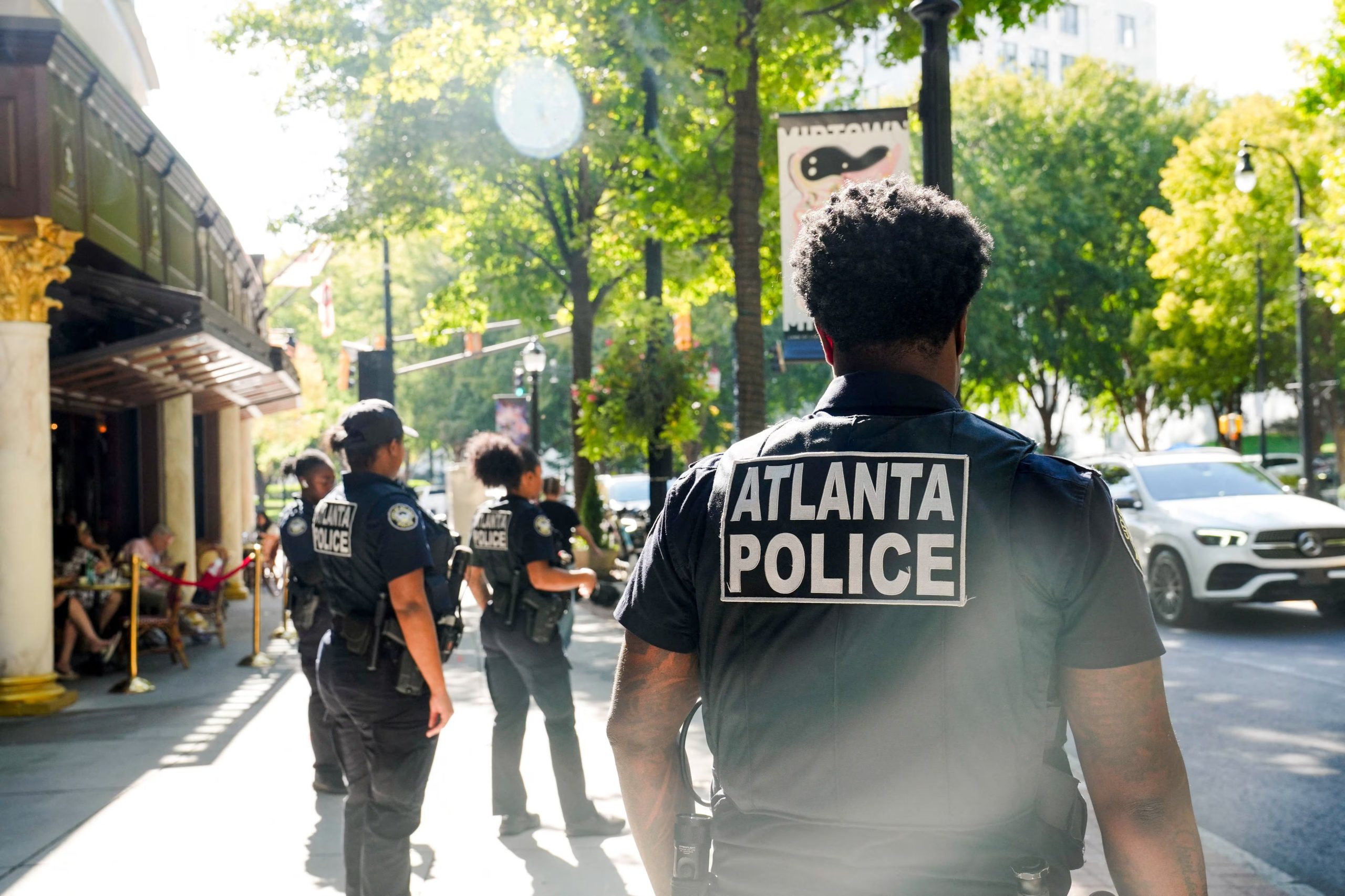 El Departamento de Policía de Atlanta se encuentra desplegado en el centro de la ciudad con motivo de la reunión de ministros de Asuntos Exteriores del G20 en Atlanta, Georgia, Estados Unidos, el 29 de octubre de 2026 (REUTERS/Megan Varner)